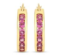 Paar Creolen RAFAELA DONATA "Set: K84", rosa (gelbgold, rosa, rot), Ohrringe, Damen, 18, aus Sterling Silber (68300829-0) gelbgold, rosa, rot
