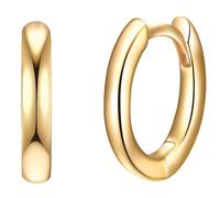 Paar Creolen RAFAELA DONATA "Set: RD491", gelb (gelbgold), Ohrringe, Damen, 13,1mm, Silber 925 (Sterlingsilber), aus Sterling Silber (51875731-0) gelbgold