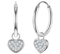 Paar Creolen RAFAELA DONATA "Set: RD5018", silber (silber, weiß), Ohrringe, Damen, 22,8,mit Zirkonia, Silber 925 (Sterlingsilber), mit Zirkonia (46900159-0) silber, weiß