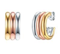 Paar Creolen RAFAELA DONATA "Set: RD7717", rosa (silber), Ohrringe, Damen, 16,6, Silber 925 (Sterlingsilber), aus Sterling Silber (68981517-0) silber