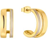 Bicolor-Creolen im zweireihigem Design 0 Gold 6009607.09B0.0