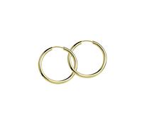 Paar Creolen "Schmuck Geschenk Silber 925 Ohrringe Basic 2 mm breit" Gr. 15, gelbgoldfarben, ANISTON JEWELRY & WATCHES, Ohrringe, Damen, 15, Silber 925 (Sterlingsilber), Made in Germany (72733223-15) 