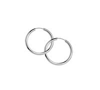 Paar Creolen "Schmuck Geschenk Silber 925 Ohrringe Basic 2 mm breit" Gr. 15, silberfarben, ANISTON JEWELRY & WATCHES, Ohrringe, Damen, 15, Silber 925 (Sterlingsilber), Made in Germany (14047241-15) si
