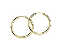 Paar Creolen "Schmuck Geschenk Silber 925 Ohrringe Basic 2 mm breit" Gr. 20, gelbgoldfarben, ANISTON JEWELRY & WATCHES, Ohrringe, Damen, 20, Silber 925 (Sterlingsilber), Made in Germany (72733223-20) 