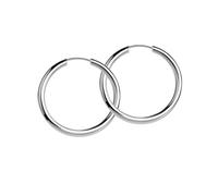 Paar Creolen "Schmuck Geschenk Silber 925 Ohrringe Basic 2 mm breit" Gr. 20, silberfarben, ANISTON JEWELRY & WATCHES, Ohrringe, Damen, 20, Silber 925 (Sterlingsilber), Made in Germany (14047241-20) si