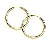 Paar Creolen "Schmuck Geschenk Silber 925 Ohrringe Basic 2 mm breit" Gr. 25, gelbgoldfarben, ANISTON JEWELRY & WATCHES, Ohrringe, Damen, 25, Silber 925 (Sterlingsilber), Made in Germany (72733223-25) 