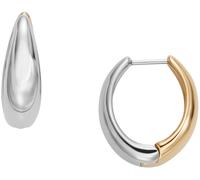 Paar Creolen SKAGEN "Schmuck Geschenk Edelstahl Ohrringe LINJE MODERN", gold (edelstahlfarben, gelbgoldfarben), Ohrringe, Damen, Edelstahl (56702747-0) edelstahlfarben, gelbgoldfarben