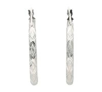 Paar Creolen SMART JEWEL "diamantiert, Silber 925", silber, Ohrringe, Damen, Silber 925 (Sterlingsilber) (51658910-0) silber