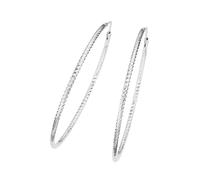 Paar Creolen SMART JEWEL "gerieft und diamantiert, Silber 925", silber, Ohrringe, Damen, Silber 925 (Sterlingsilber) (29174340-0) silber