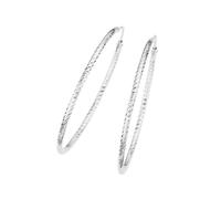 Paar Creolen SMART JEWEL "gerieft und diamantiert, Silber 925", silber, Ohrringe, Damen, Silber 925 (Sterlingsilber) (24166053-0) silber