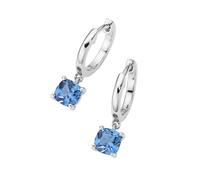 Paar Creolen SMART JEWEL "mit farbigen Ziersteinen, Silber 925", blau, Ohrringe, Damen, Silber 925 (Sterlingsilber) (64312159-0) blau