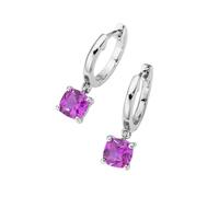 Paar Creolen SMART JEWEL "mit farbigen Ziersteinen, Silber 925", pink, Ohrringe, Damen, Silber 925 (Sterlingsilber) (32909845-0) pink