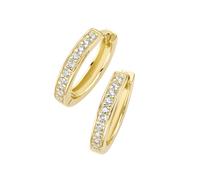 Paar Creolen SMART JEWEL "mit Zirkonia Steinen, Silber 925", gold, Ohrringe, Damen, Silber 925 (Sterlingsilber) (13571605-0) gold