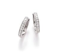 Paar Creolen SMART JEWEL "mit Zirkonia Steinen, Silber 925", silber, Ohrringe, Damen, Silber 925 (Sterlingsilber) (63877015-0) silber