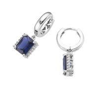 Paar Creolen SMART JEWEL "mit Zirkonia und Kristallsteinen, Silber 925", blau, Ohrringe, Damen, Silber 925 (Sterlingsilber) (13207160-0) blau