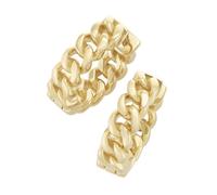 Smart Jewel Creolen Panzerkettenoptik, Silber 925, gold gold