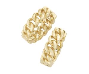 Paar Creolen SMART JEWEL "Panzerkettenoptik, Silber 925", gold, Ohrringe, Damen, Silber 925 (Sterlingsilber) (38177151-0) gold