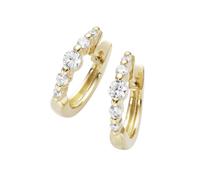 Paar Creolen SMART JEWEL "Zirkonia Steine, Silber 925", gold, Ohrringe, Damen, Silber 925 (Sterlingsilber) (52727020-0) gold