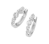 Paar Creolen SMART JEWEL "Zirkonia Steine, Silber 925", weiß, Ohrringe, Damen, Silber 925 (Sterlingsilber) (82895906-0) weiß