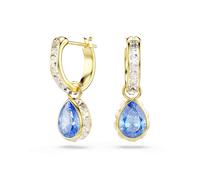 Paar Creolen SWAROVSKI "Schmuck Geschenk CHROMA Ohrringe", gelbgoldfarben, kristallweiß, blau, kristallweiß, blau, Ohrringe, Damen, Metall, mit Swarovski Kristall (39397469-0) gelbgoldfarben, kristall