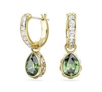 Paar Creolen SWAROVSKI "Schmuck Geschenk CHROMA Ohrringe", grün (gelbgoldfarben, metallfarben, kristallweiß, grün, kristallweiß, grün), Ohrringe, Damen, Metall, mit Swarovski Kristall (61257667-0) gel