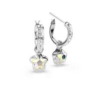 Paar Creolen SWAROVSKI "Schmuck Geschenk CHROMA Ohrringe", metallfarben, kristallweiß, aurore boreale, kristallweiß, aurore boreale, Ohrringe, Damen, Metall, mit Swarovski Kristall (89995760-0) metall