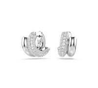 Paar Creolen SWAROVSKI "Schmuck Geschenk Dextera Ohrringe", metallfarben, kristallweiß, kristallweiß, Ohrringe, Damen, Metall, mit Swarovski Kristall (18490020-0) metallfarben, kristallweiß, kristallw