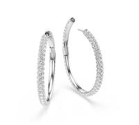 Paar Creolen SWAROVSKI "Schmuck Geschenk DEXTERA Ohrringe", metallfarben, kristallweiß, kristallweiß, Ohrringe, Damen, Metall, mit Swarovski Kristall (33128247-0) metallfarben, kristallweiß, kristallw