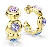 Swarovski Creolen Gema – verschiedene Schliffe, mehrfarbig, vergoldet – OS