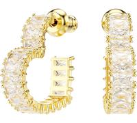 Paar Creolen SWAROVSKI "Schmuck Geschenk Matrix Ohrringe Herz", gelb (gelbgoldfarben, metallfarben, kristallweiß, kristallweiß), Ohrringe, Damen, Metall, mit Swarovski Zirkonia (synth.) (85850150-0) g