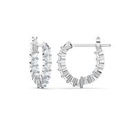 Paar Creolen SWAROVSKI "Schmuck Geschenk Matrix Tennis Vittore Ohrringe", silber (metallfarben, kristallweiß, kristallweiß), Ohrringe, Damen, Metall, Swarovski Zirkonia (synth.) (96779628-0) metallfar