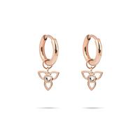 Paar Creolen TAMARIS "Schmuck Geschenk Creolen mit abnehmbaren Einhängern in Blüten-Otpik", roségoldfarben, kristallweiß, kristallweiß, Ohrringe, Damen, Edelstahl, Paar Creolen, mit Zirkonia (synth.)