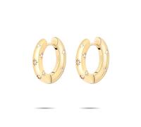 Tamaris Damen Creolen TJ-0649-E-18 aus Edelstahl in IP Gold