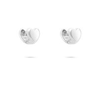 Paar Creolen TAMARIS "Schmuck Geschenk Edelstahl Doppelseitiger Herzstecker", silber (edelstahlfarben), Ohrringe, Damen, Edelstahl (55435758-0) edelstahlfarben