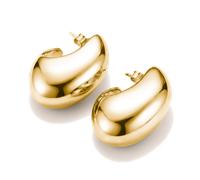 Paar Creolen THOMAS SABO "Chunky Creolen gelbgoldfarben", gelbgoldfarben, Ohrringe, Damen, Metall (42892063-0) gelbgoldfarben