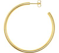 Paar Creolen THOMAS SABO "Chunky groß", gold (gelbgoldfarben), Ohrringe, Damen, 50mm, Silber 925 (recycelt) (94218752-0) gelbgoldfarben