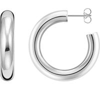 Paar Creolen THOMAS SABO "Chunky mittel", silber (silberfarben), Ohrringe, Damen, 31,5mm, Silber 925 (recycelt) (93979624-0) silberfarben