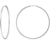 Paar Creolen THOMAS SABO "groß", silber (silberfarben), Ohrringe, Damen, 60mm, Silber 925 (recycelt) (64762216-0) silberfarben