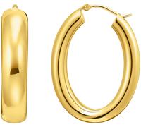 Paar Creolen THOMAS SABO "Schmuck Silber 925 Ohrringe Chunky-Design", gold (gelbgoldfarben), Ohrringe, Damen, Silber 925 (recycelt) (21011109-0) gelbgoldfarben