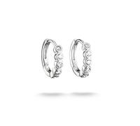 Paar Creolen THOMAS SABO "Silber mit Zirkonia", silber (silberfarben, weiß, weiß), Ohrringe, Damen, Silber 925 (recycelt), mit Zirkonia (synth.) (50702948-0) silberfarben, weiß, weiß