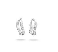 Paar Creolen THOMAS SABO "Silber", silberfarben, weiß, weiß, Ohrringe, Damen, Silber 925 (recycelt), mit Zirkonia (synth.) (32591633-0) silberfarben, weiß, weiß
