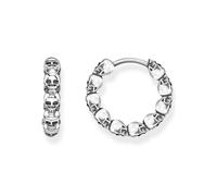 Paar Creolen THOMAS SABO "Totenköpfe", silber (silberfarben), Ohrringe, Damen, Silber 925 (recycelt) (43230041-0) silberfarben