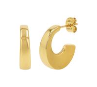 Paar Creolen TOM TAILOR, gelbgoldfarben, Ohrringe, Damen, Edelstahl (49896038-0) gelbgoldfarben