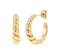 Paar Creolen TOM TAILOR, gold (gelbgoldfarben), Ohrringe, Damen, Edelstahl (79105109-0) gelbgoldfarben
