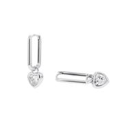Paar Creolen TOM TAILOR "Herz-Motiv", silberfarben, weiß, weiß, Ohrringe, Damen, Silber 925 (Sterlingsilber), mit Zirkonia (synth.) (28519108-0) silberfarben, weiß, weiß