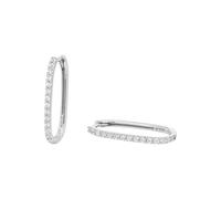 Tom Tailor Creolen für Damen, Sterling Silber 925, mit Zirkonia, 23 mm, silber, Geschenkidee, Ohrschmuck, Damenschmuck, 2100561