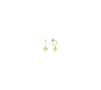 Paar Creolen TOMMY HILFIGER "LAYERED", gold (gelbgoldfarben, edelstahlfarben), Ohrringe, Damen, Edelstahl (63447255-0) gelbgoldfarben, edelstahlfarben