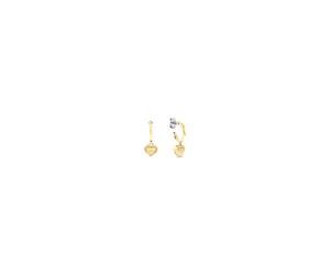 Paar Creolen TOMMY HILFIGER "LAYERED", gold (gelbgoldfarben, edelstahlfarben), Ohrringe, Damen, Edelstahl (63447255-0) gelbgoldfarben, edelstahlfarben