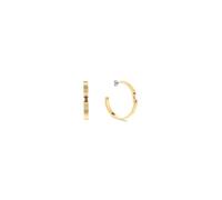 Paar Creolen TOMMY HILFIGER "STRIPES", gelbgoldfarben, edelstahlfarben, Ohrringe, Damen, 40mm, Edelstahl (66086805-0) gelbgoldfarben, edelstahlfarben