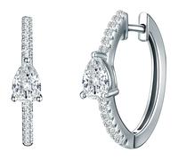 Paar Creolen TRILANI "Set: TR265", silber, weiß, Ohrringe, Damen, 17,2,mit Zirkonia, Silber 925 (Sterlingsilber), aus Sterling Silber (77755966-0) silber, weiß